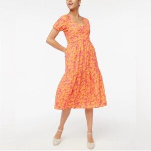 JCrew tiered midi dress